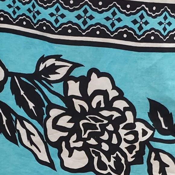 Sky/Navy Blue + White Floral Skirt - Picture 2 of 3